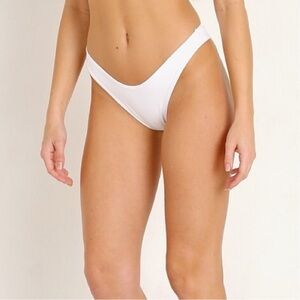 NWOT L*space white Whiplash bikini bottom S